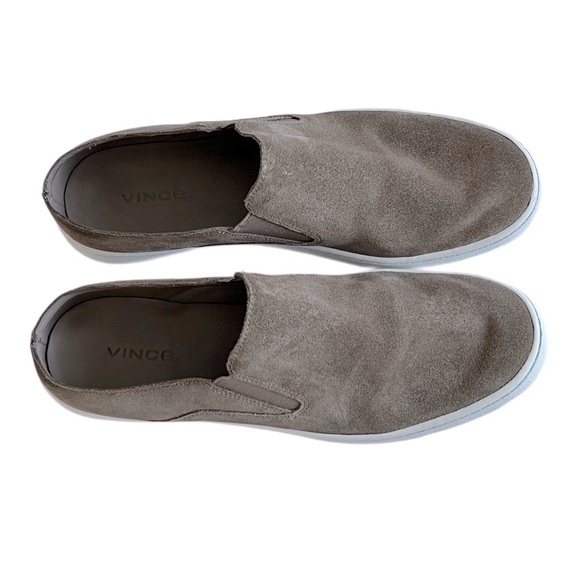 VINCE Genuine Leather Suede Slip-On‎ Flats Loafers Beige shoes 37 7 - Picture 2 of 7